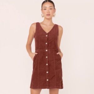 Levi's Tuli Corduroy Short Sleeve Mini Dress